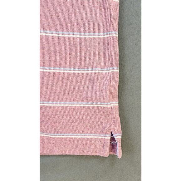 Brooks Brothers Polo Shirt Mens Slim XXL Slim Pink Striped Performance Preppy - Picture 12 of 16